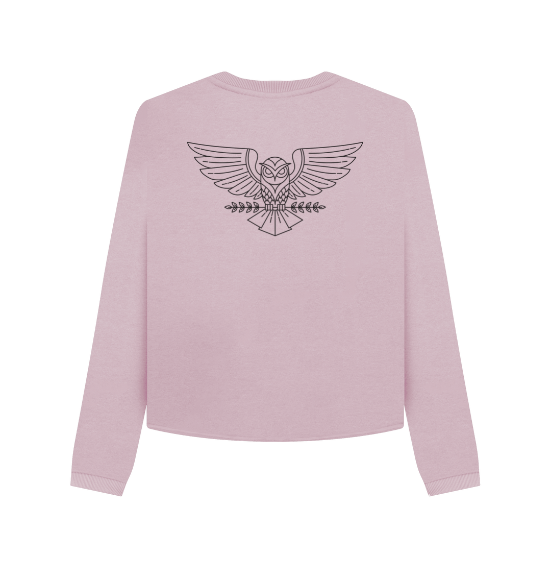 Mauve Printed Boxy Jumpers Back