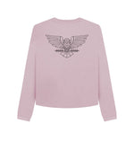 Mauve Fly High Owl Boxy Jumper