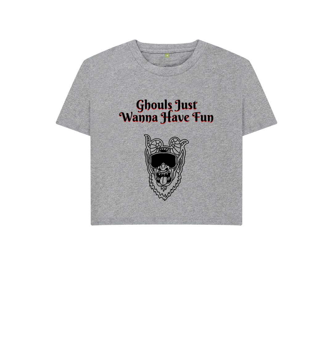 Athletic Grey Ghouls Fun Boxy Tee