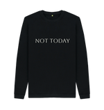 Black Printed Sweater Front