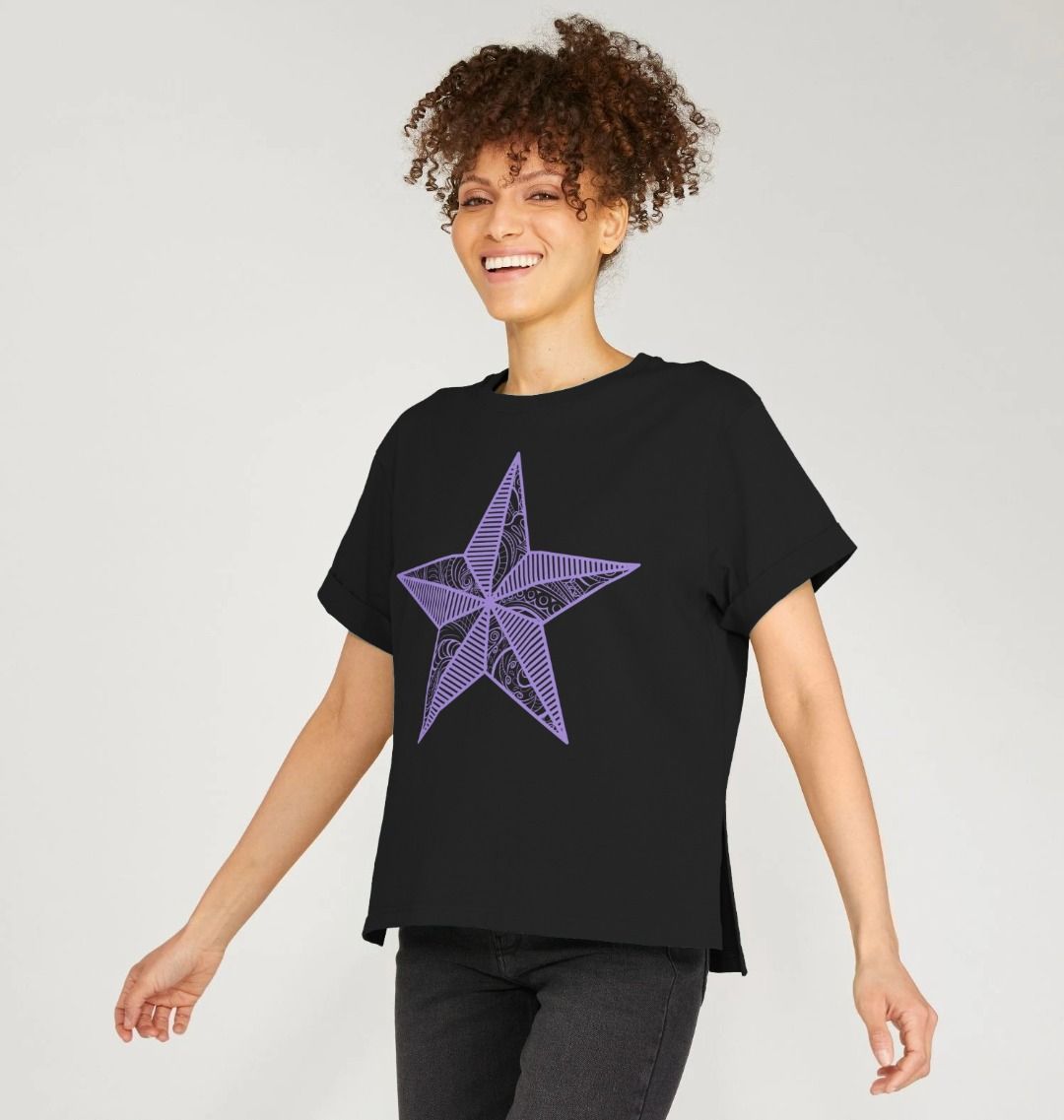 Purple Star Relaxed Fit Tee