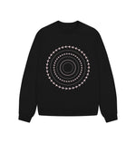 Black Circles Within Circles Oversized Jumper