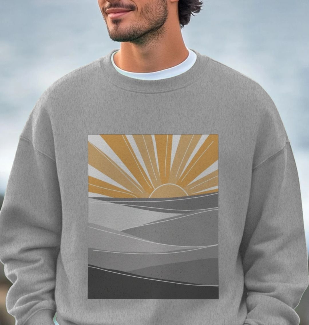 Oversized Sun And Landscape Sweatshirt