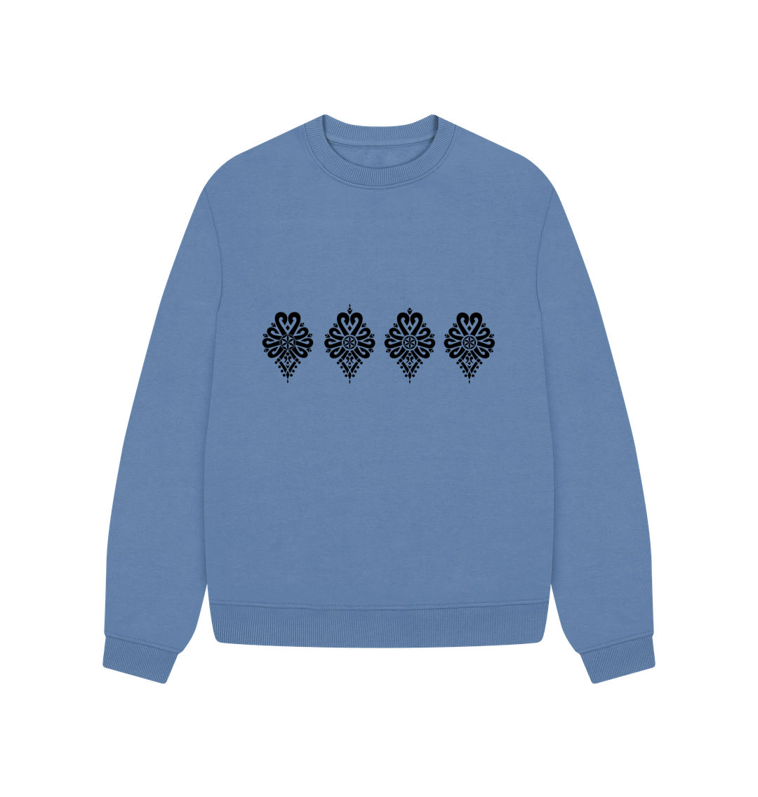 Solent Patterned Oversized Jumper