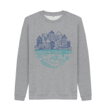 Light Heather Printed Sweater Front