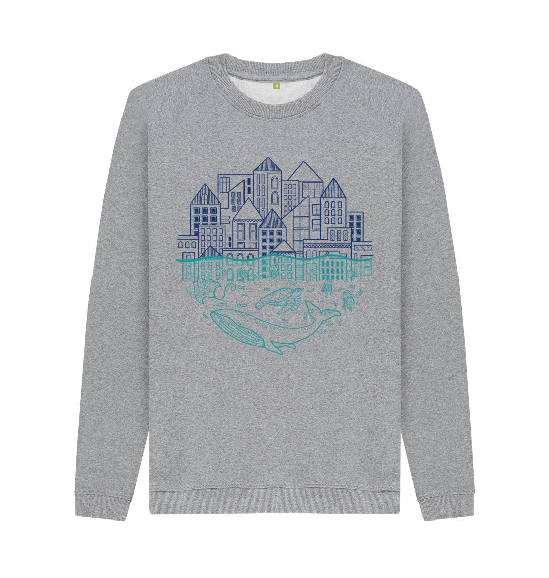 Light Heather Printed Sweater Front