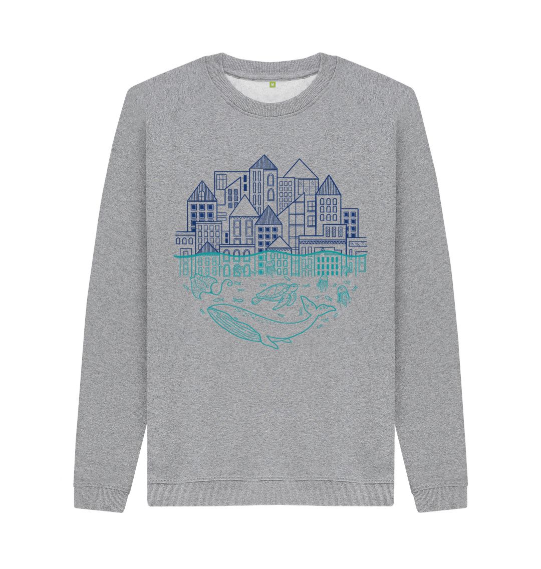 Light Heather Ocean Crew Neck Jumper