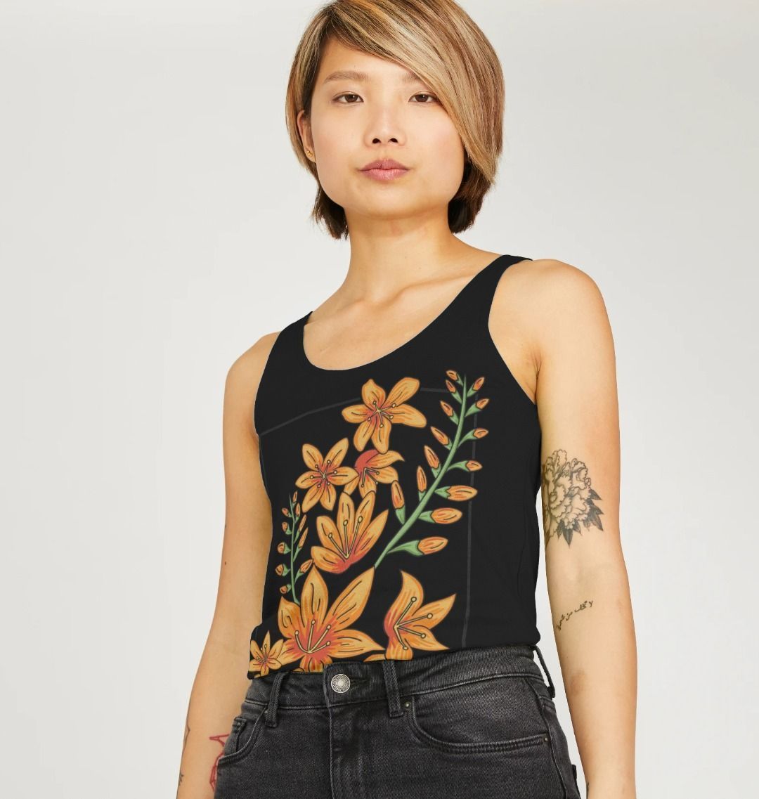 Yellow Lilies Vest Top