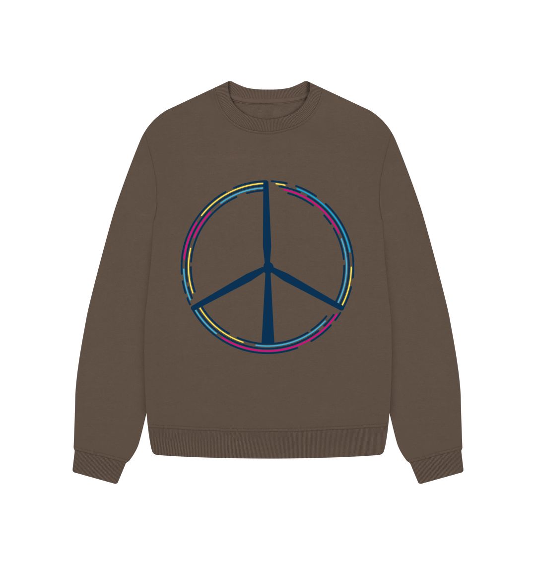 Chocolate Peace Oversized Jumper