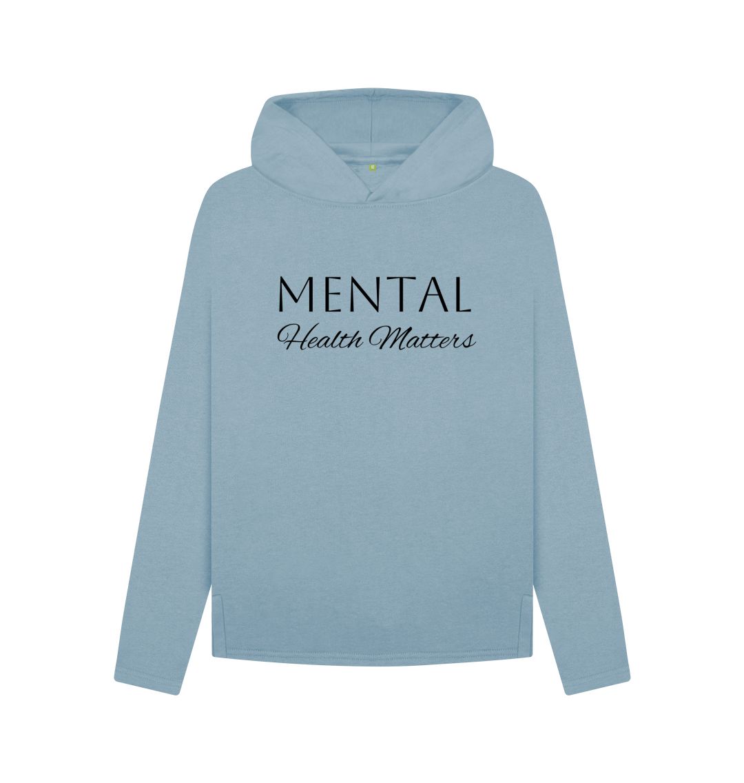 Stone Blue Mental Health Relaxed Fit Hoodie