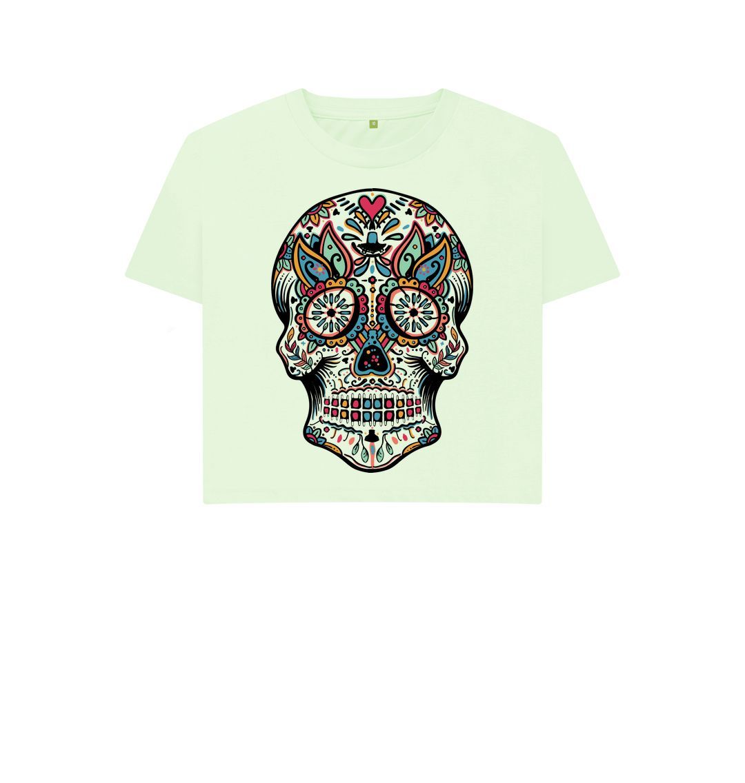 Pastel Green Colourful Skeleton Boxy Tee