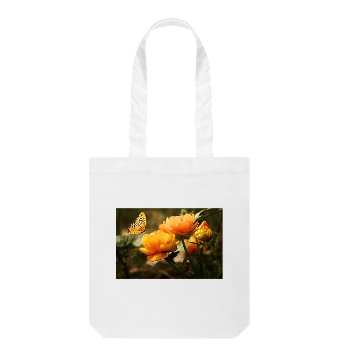 White Peonies Shopper Tote