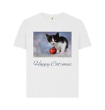 White Happy Cat-mus Tee