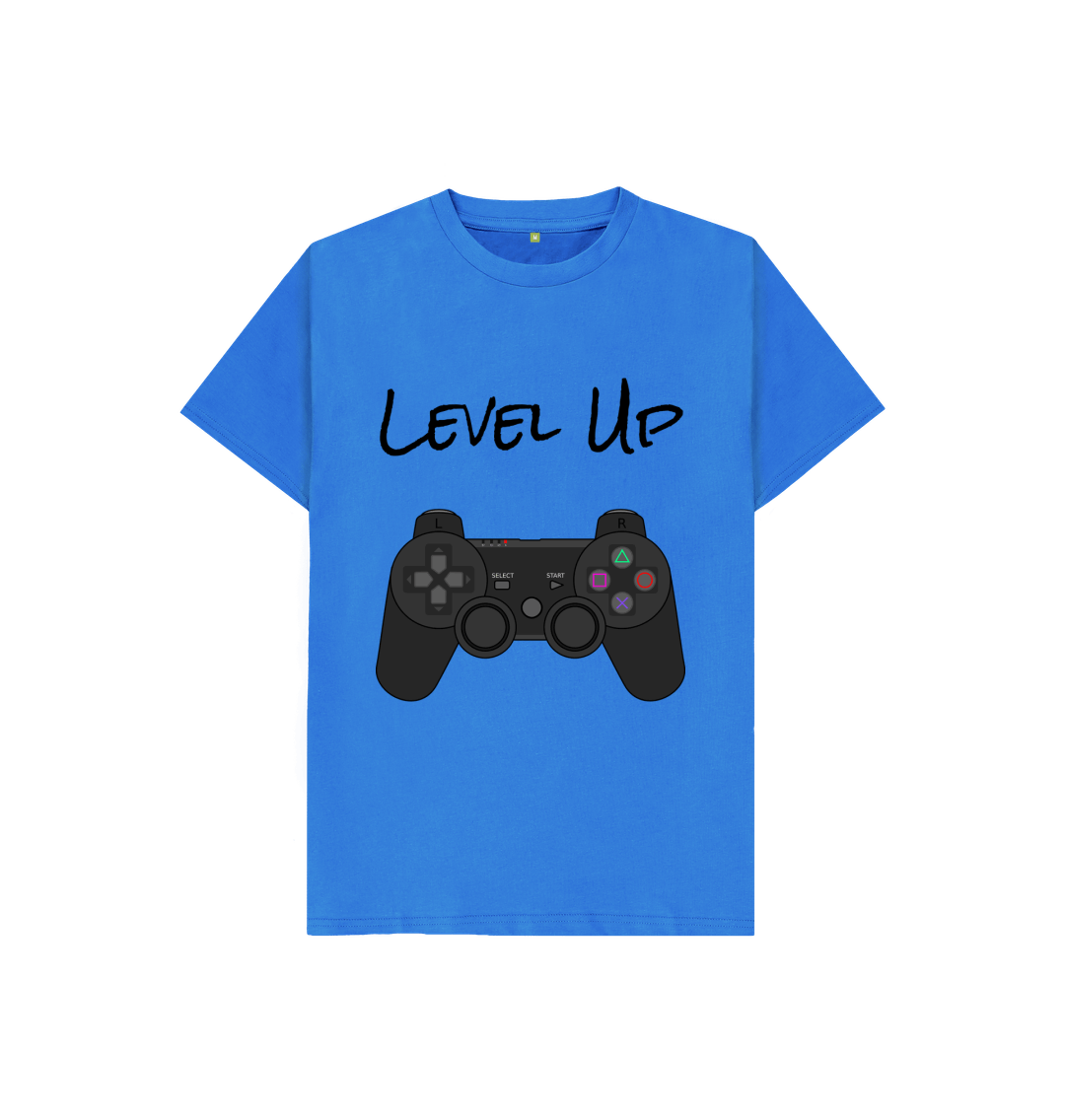 Bright Blue Playstation Level Up Tee