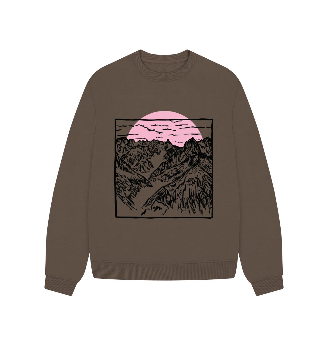 Chocolate Rocky Sunset Oversized Jumper