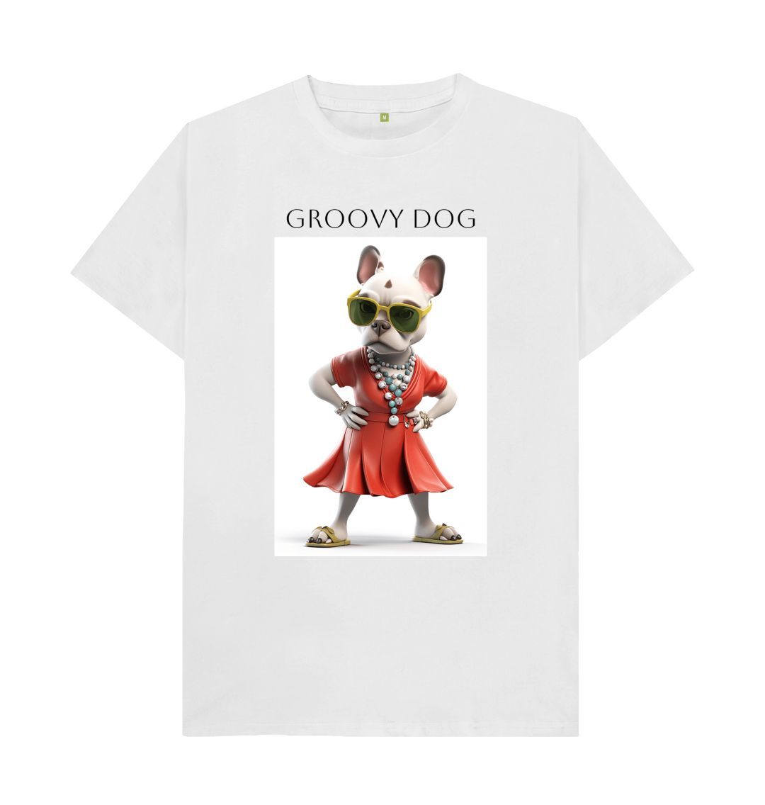 White Groovy Dog Tee