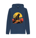 Navy Printed Hoody Front