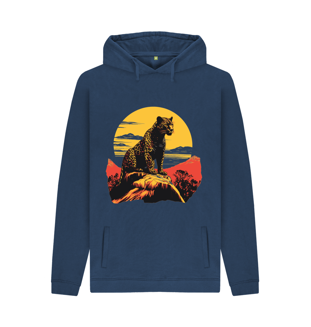 Navy Printed Hoody Front