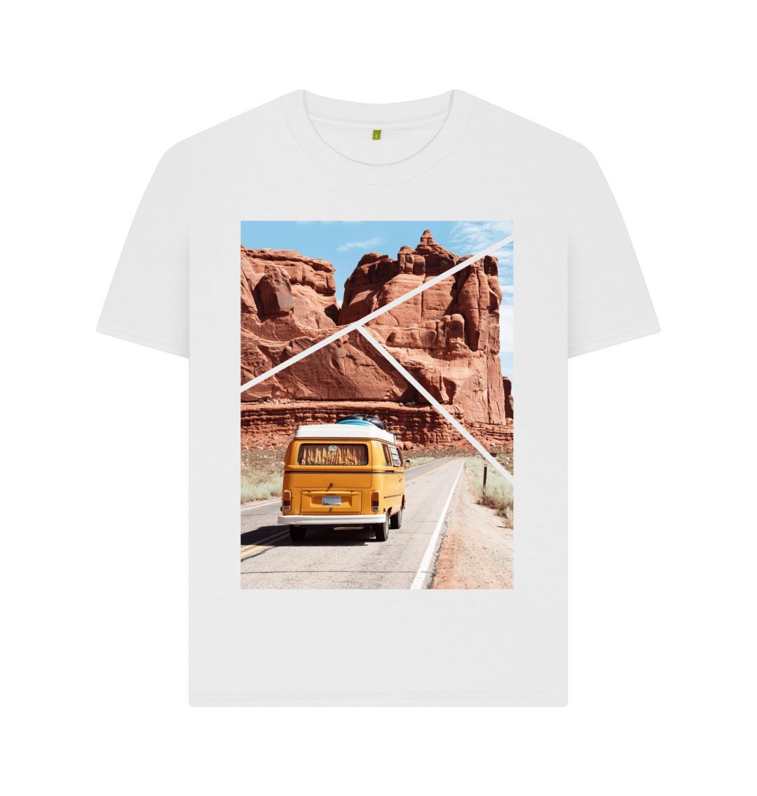 White Yellow Campervan Tee