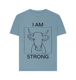 Stone Blue I Am Strong Tee