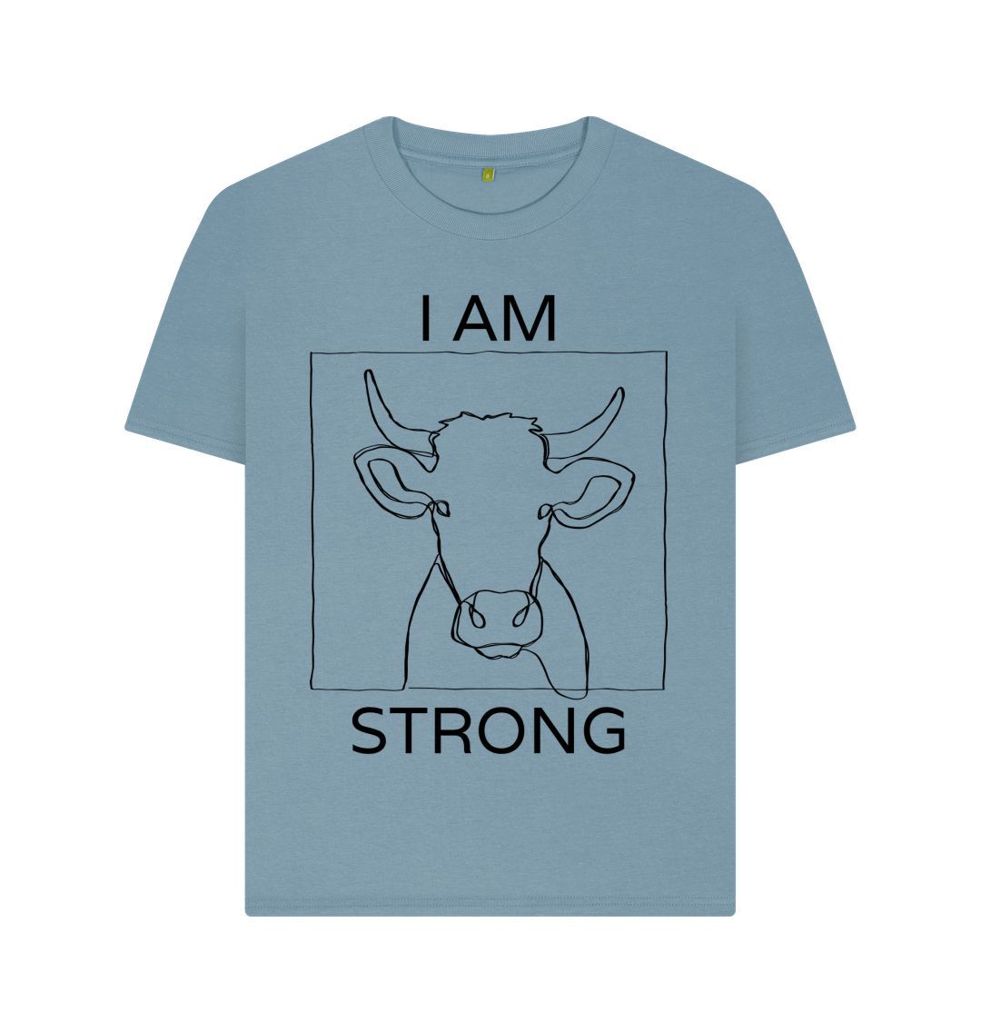 Stone Blue I Am Strong Tee