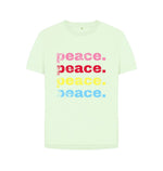 Pastel Green Peace Relaxed Tee