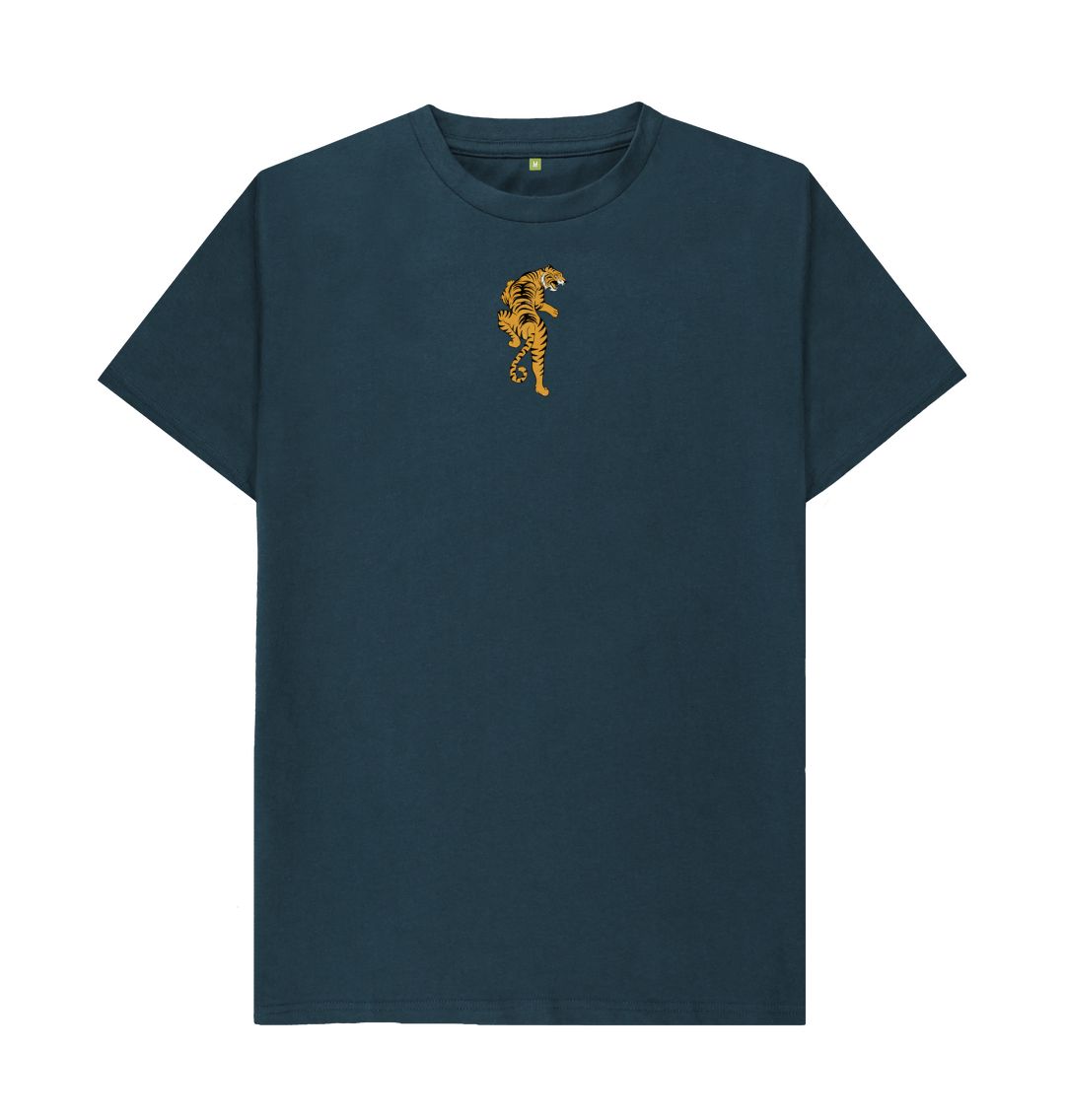 Denim Blue Climbing Tiger Tee