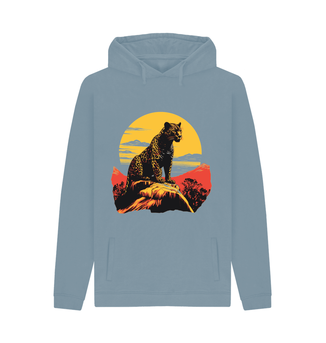 Stone Blue Printed Hoody Front