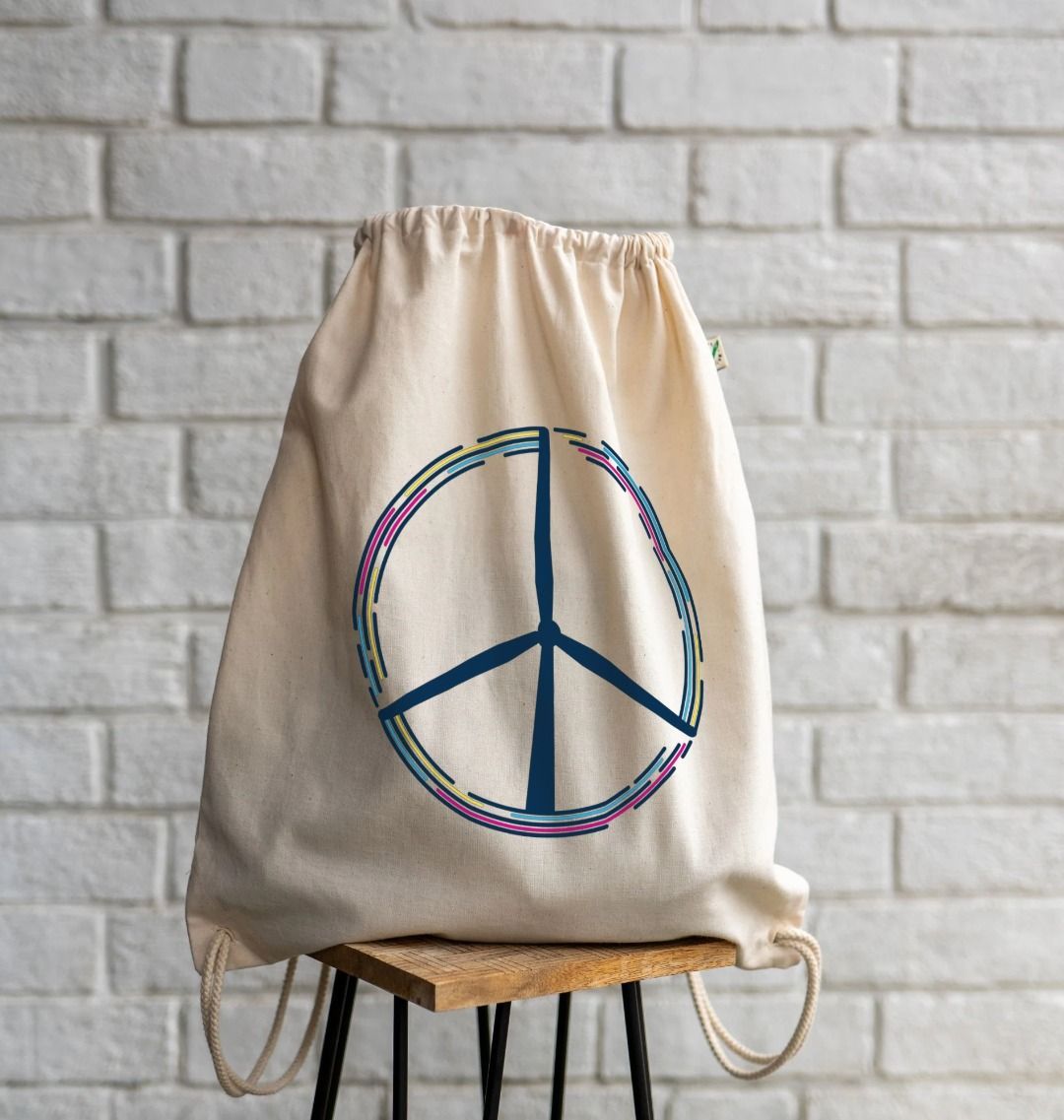 Peace Drawstring Bag