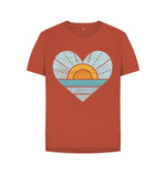 Rust Heart, Sunset And Sea Relaxed Tee