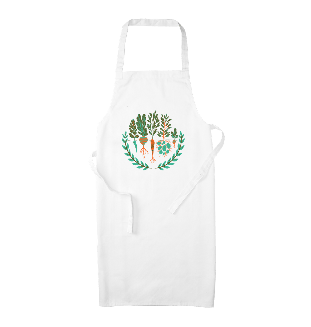 White Vegetables Apron