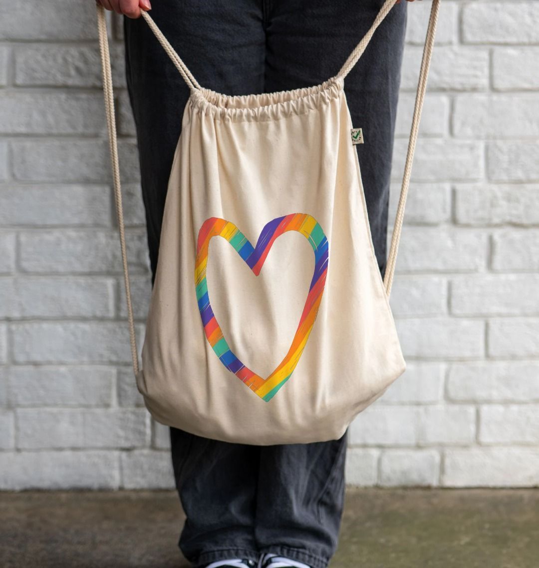 Pride Heart Drawstring Bag