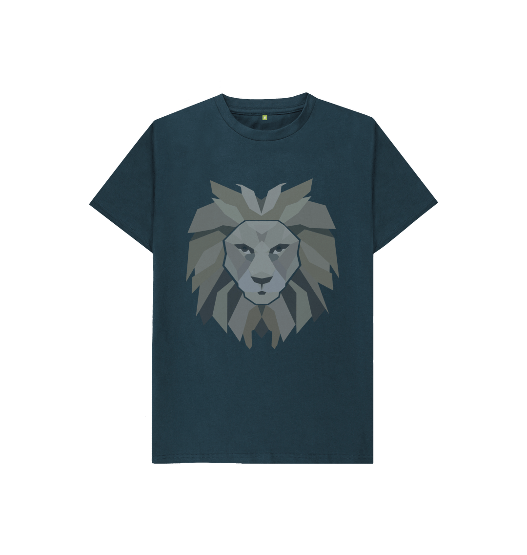 Denim Blue Grey Lion Tee