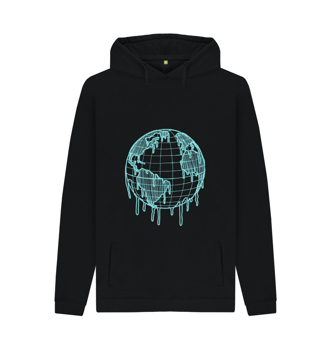 Black Printed Hoody Front
