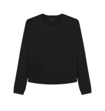 Black Printed Boxy Jumpers Front