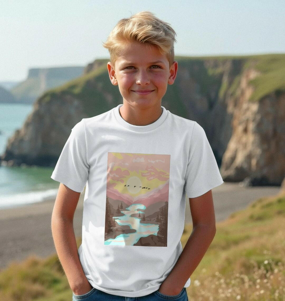 Stylish Mountains Tee showcasing modern swagger with a bold mountain design for outdoor enthusiasts