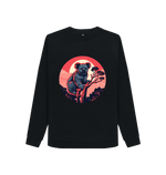 Black Printed Sweater Front