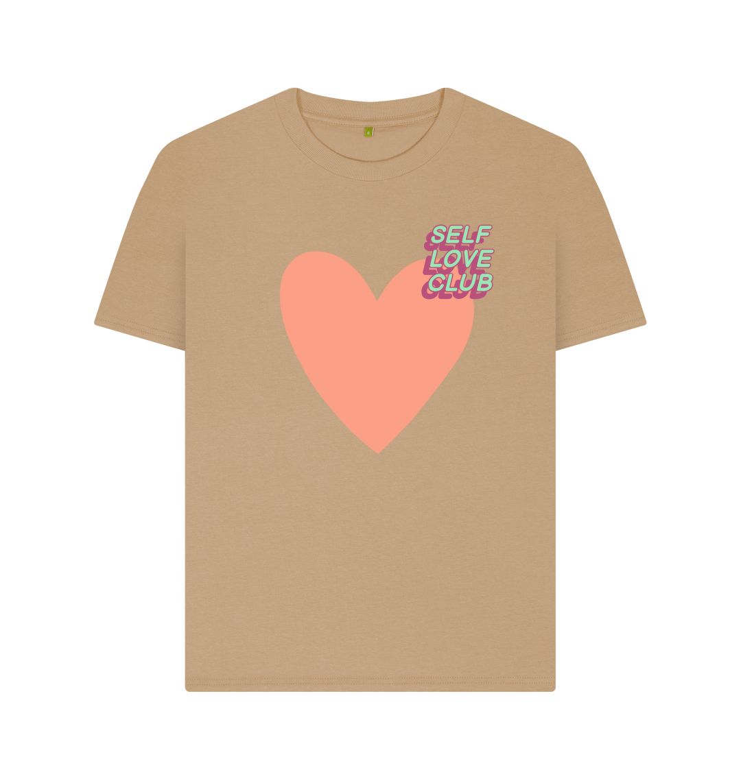 Sand Self Love Club Heart Tee