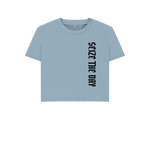 Stone Blue Printed T-shirt Front
