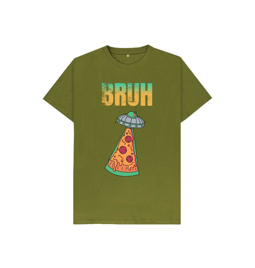 Moss Green Pizza Bruh Tee