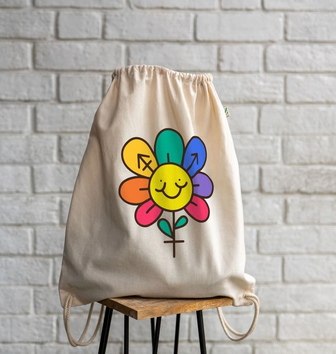 Flower Drawstring Bag