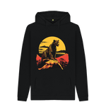 Black Printed Hoody Front