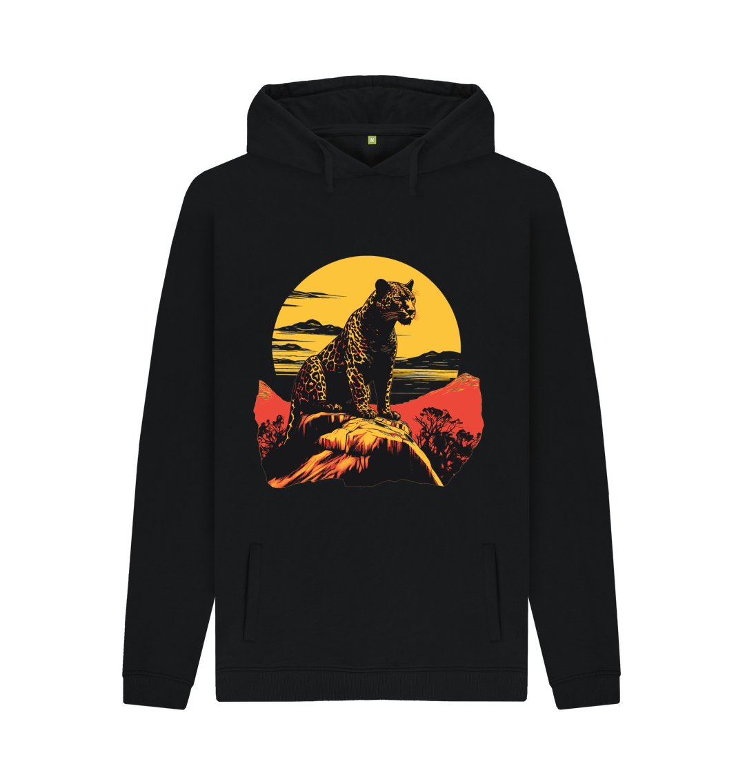 Black Printed Hoody Front