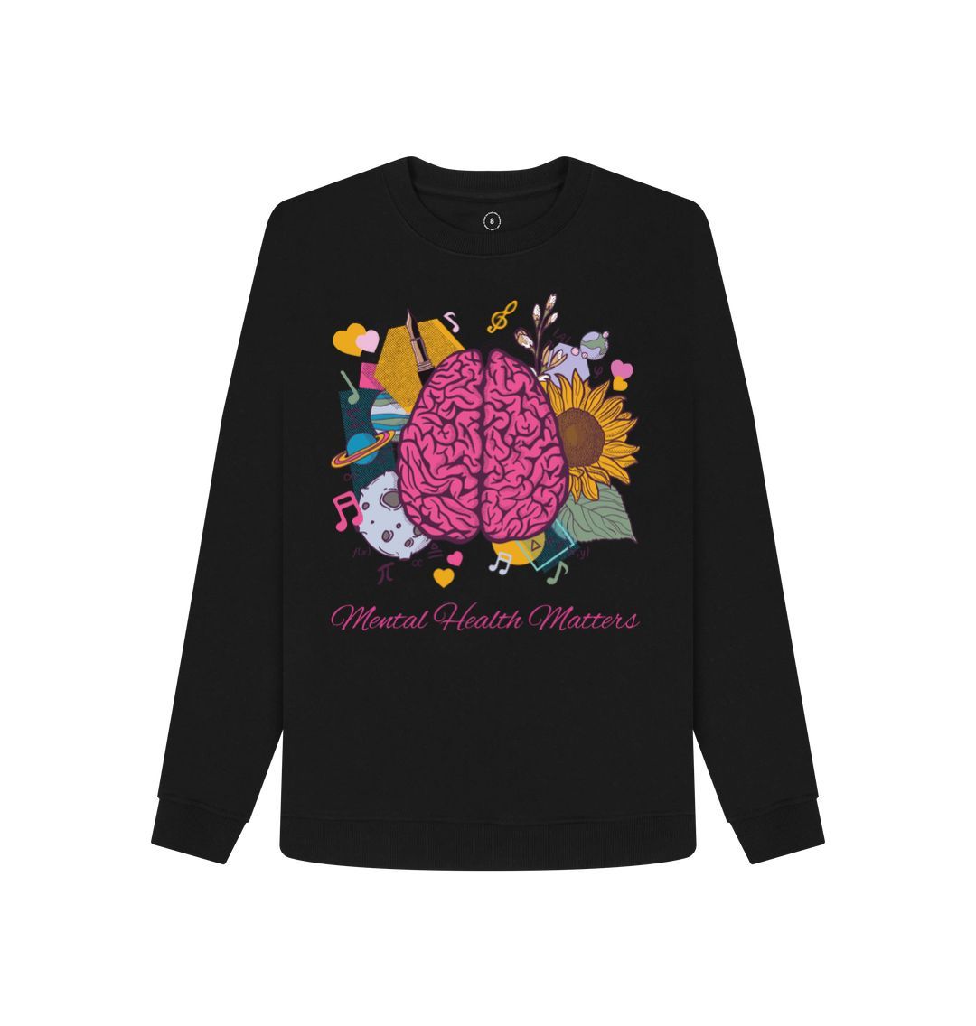 Black Pink Mind Mental Health Matters  Remill Sweatshirt