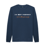 Navy Blue Printed Sweater Front