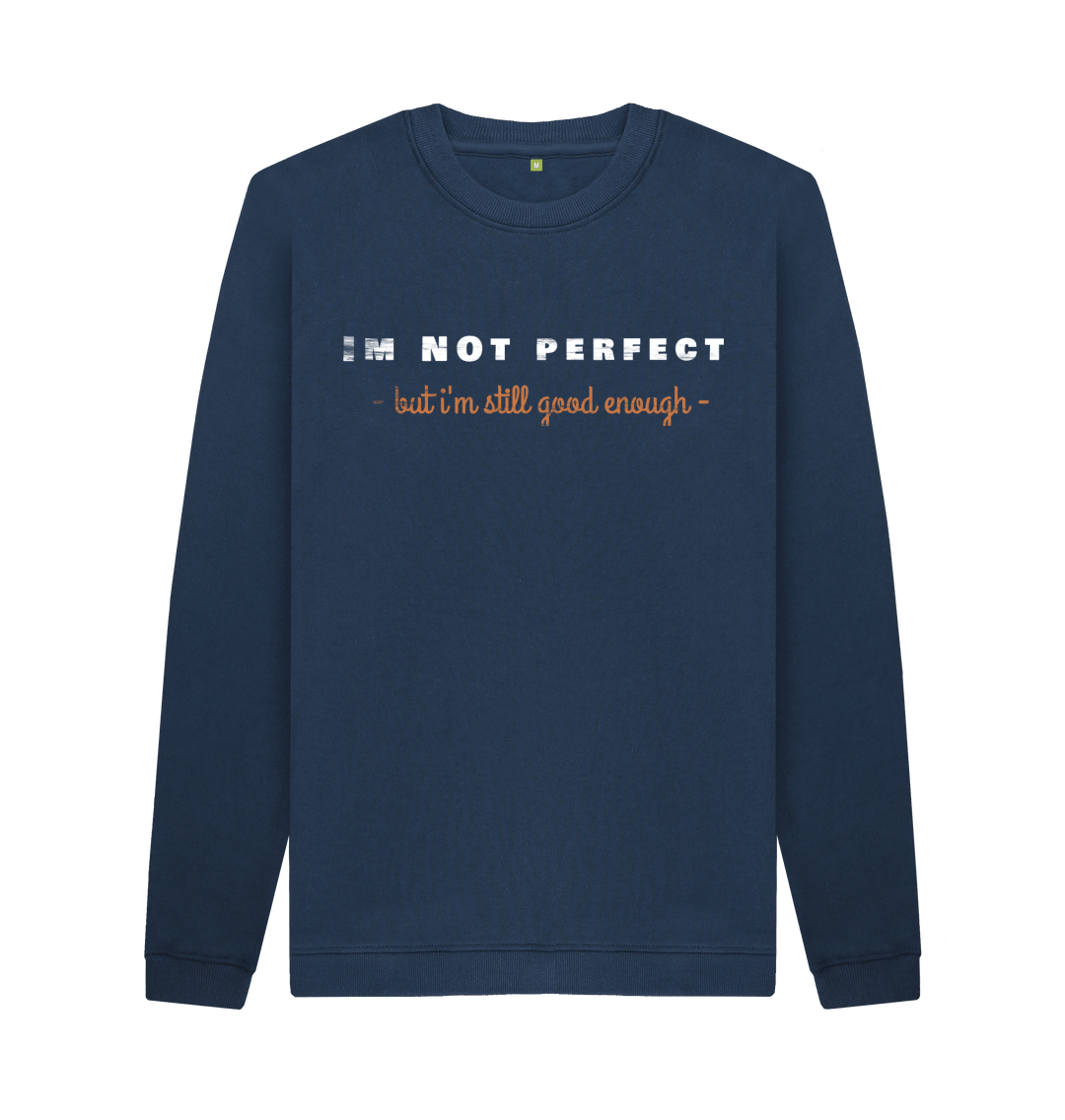 Navy Blue Printed Sweater Front