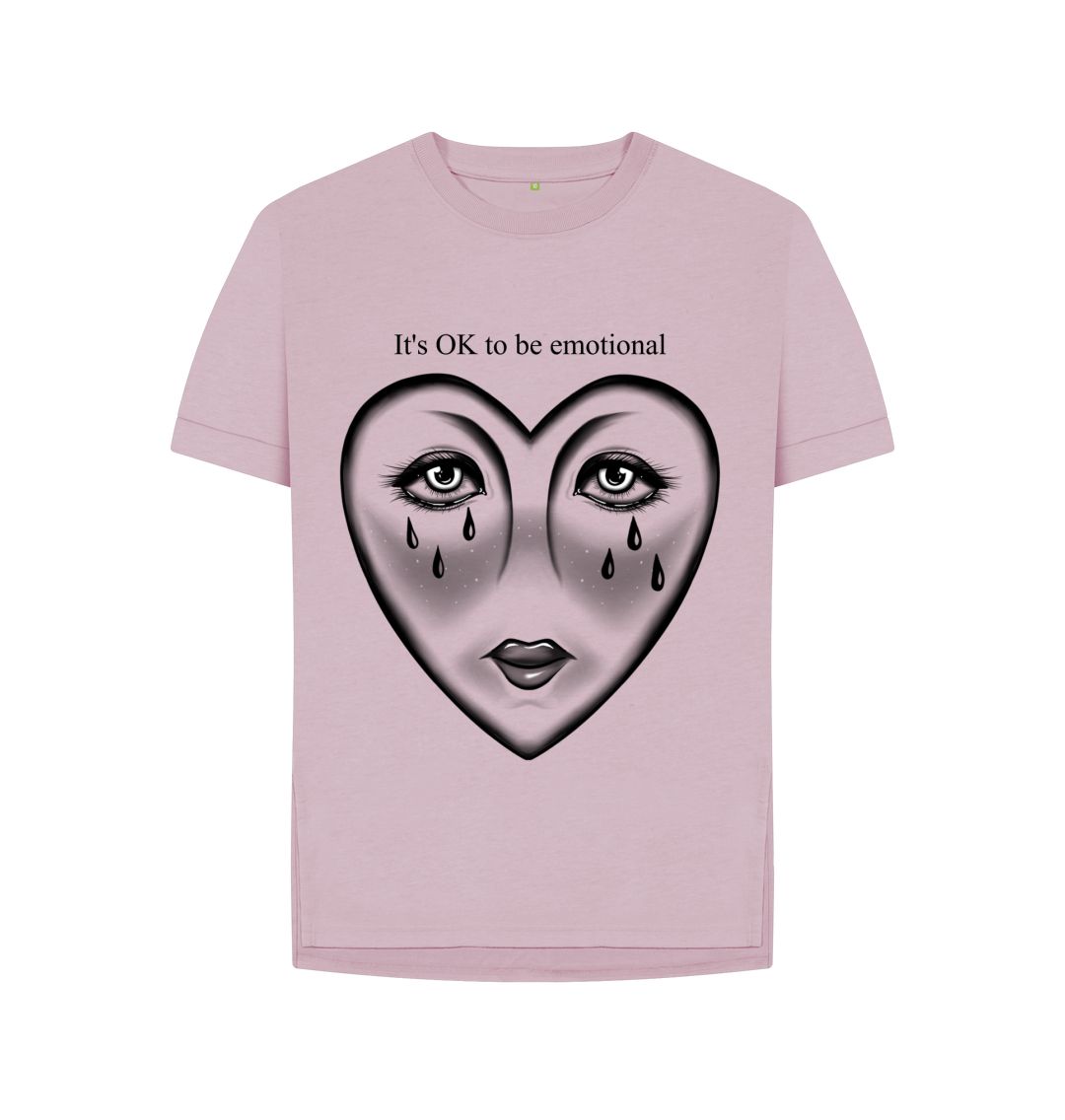 Mauve It's OK to be emotional Relaxed Tee