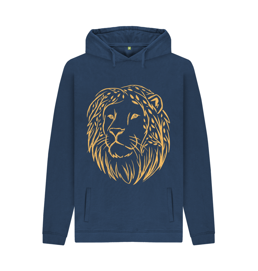 Navy Printed Hoody Front