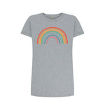 Athletic Grey Patterned Rainbow Tee Dress