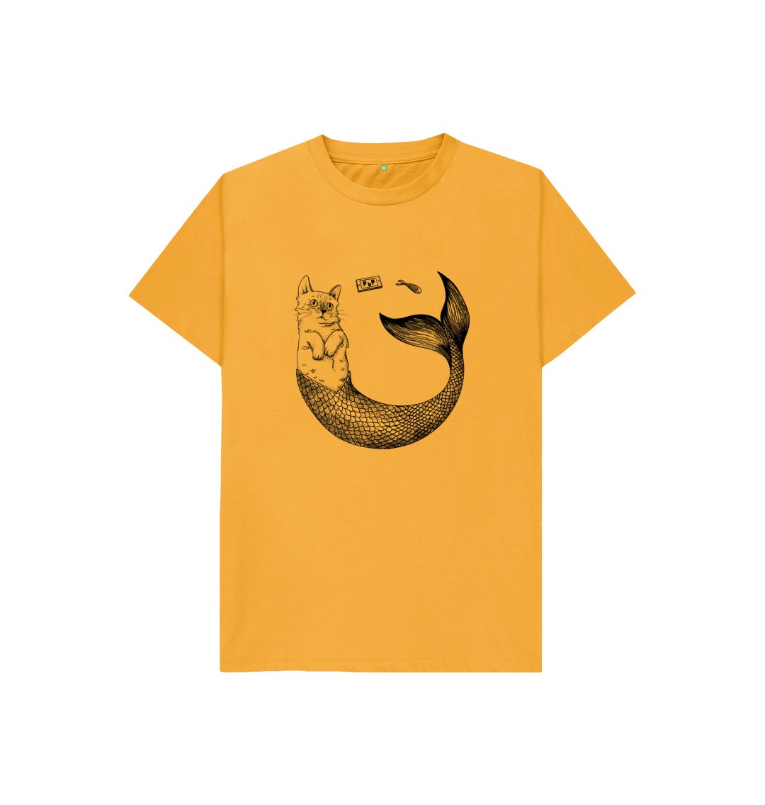 Mustard Mermaid Cat Tee